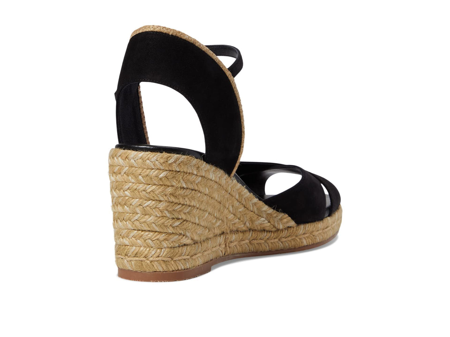 Stuart Weitzman Mirela II Espadrille Wedge Black/Natural 8.5 B