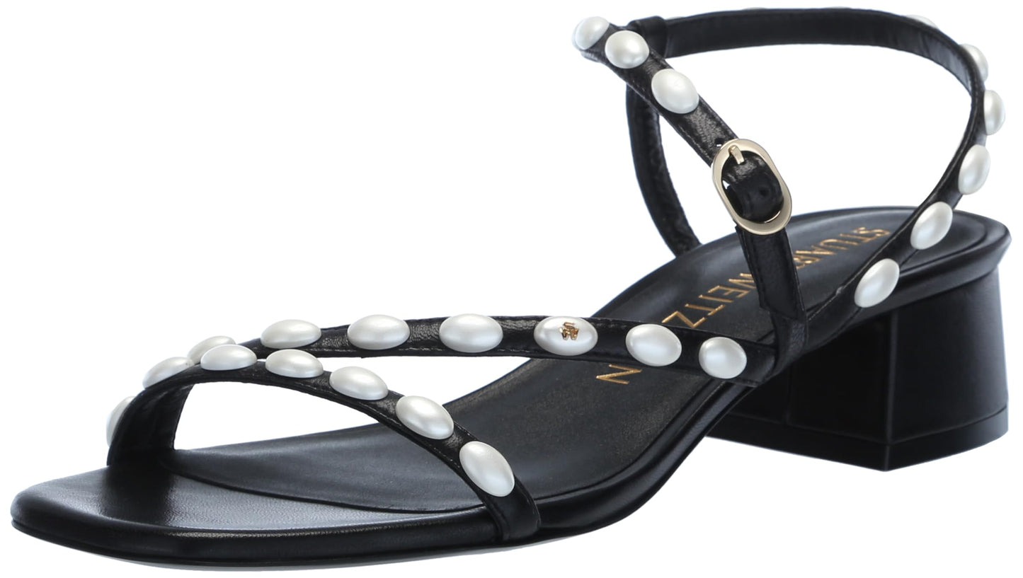 Stuart Weitzman Womens Pearlita 35 Sandal Black 7 Medium