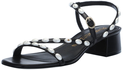 Stuart Weitzman Womens Pearlita 35 Sandal Black 7 Medium