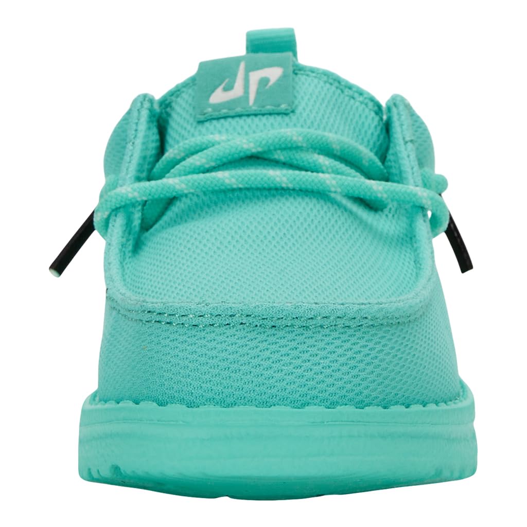 HEYDUDE Dude Perfect X Wally Funk Y Green Teal Size J6 | Kids Shoes | Kids Slip-on Loafers | Comfortable & Light-Weight