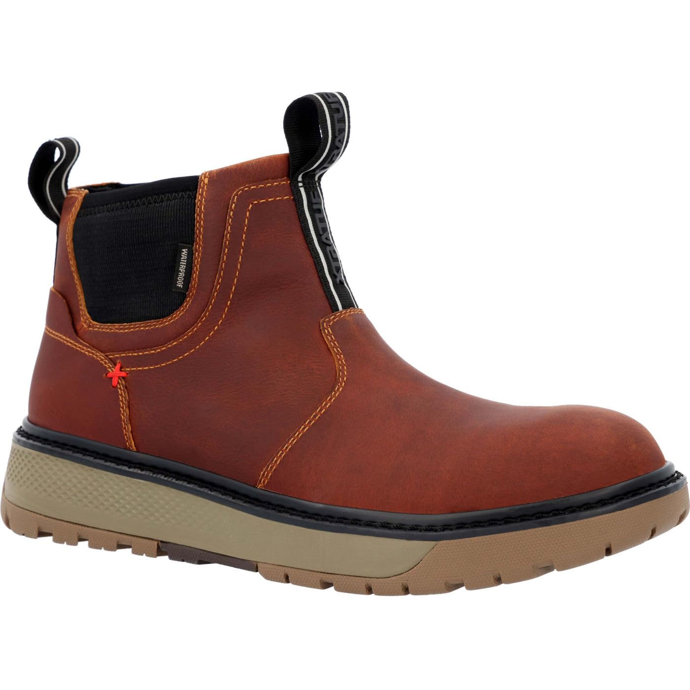 Xtratuf Men's Bristol Bay Leather Chelsea Boot, Cathay Spice Orange, Size 12