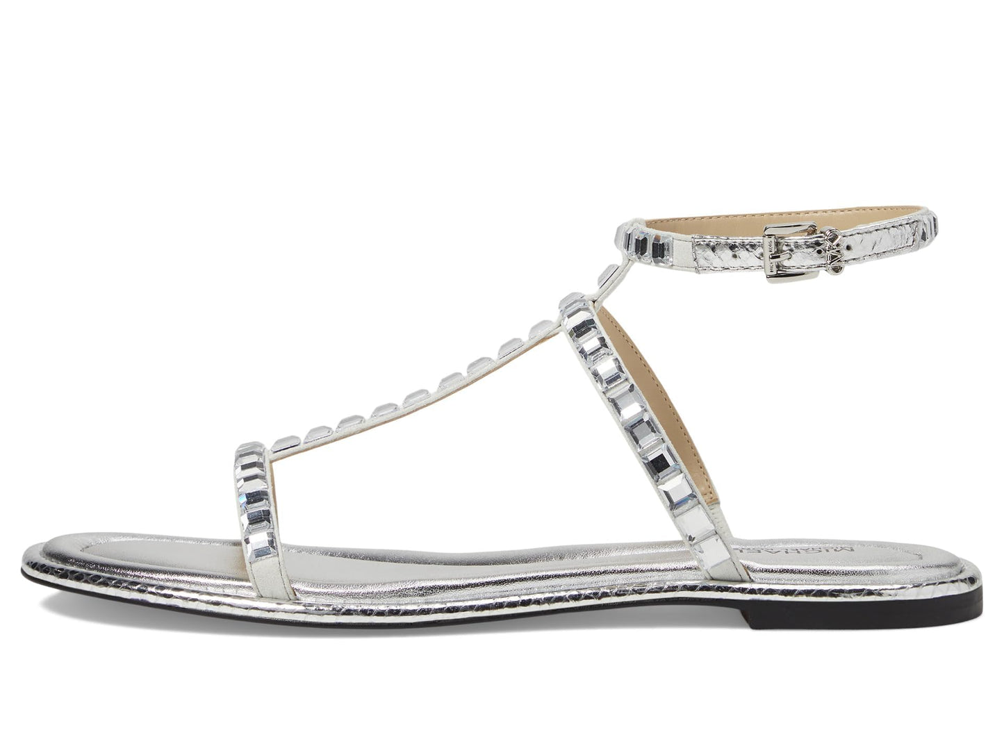 Michael Kors Celia Flat Sandal Silver 8 M