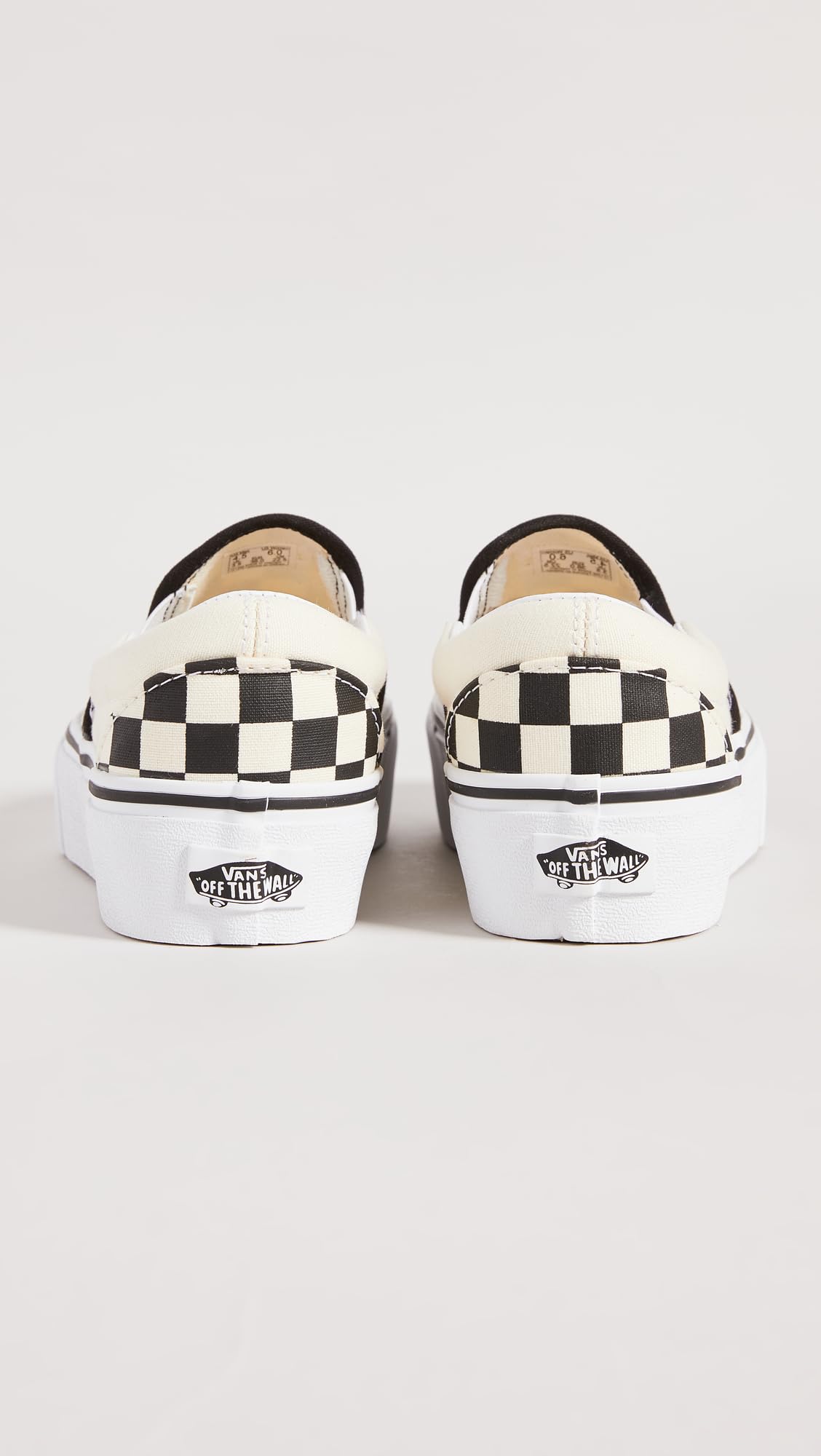 Vans Women's Classic Slip-On Platform Slip On Trainers, Black (Black and White Checker/White Bww), 4.5 UK 37 EU