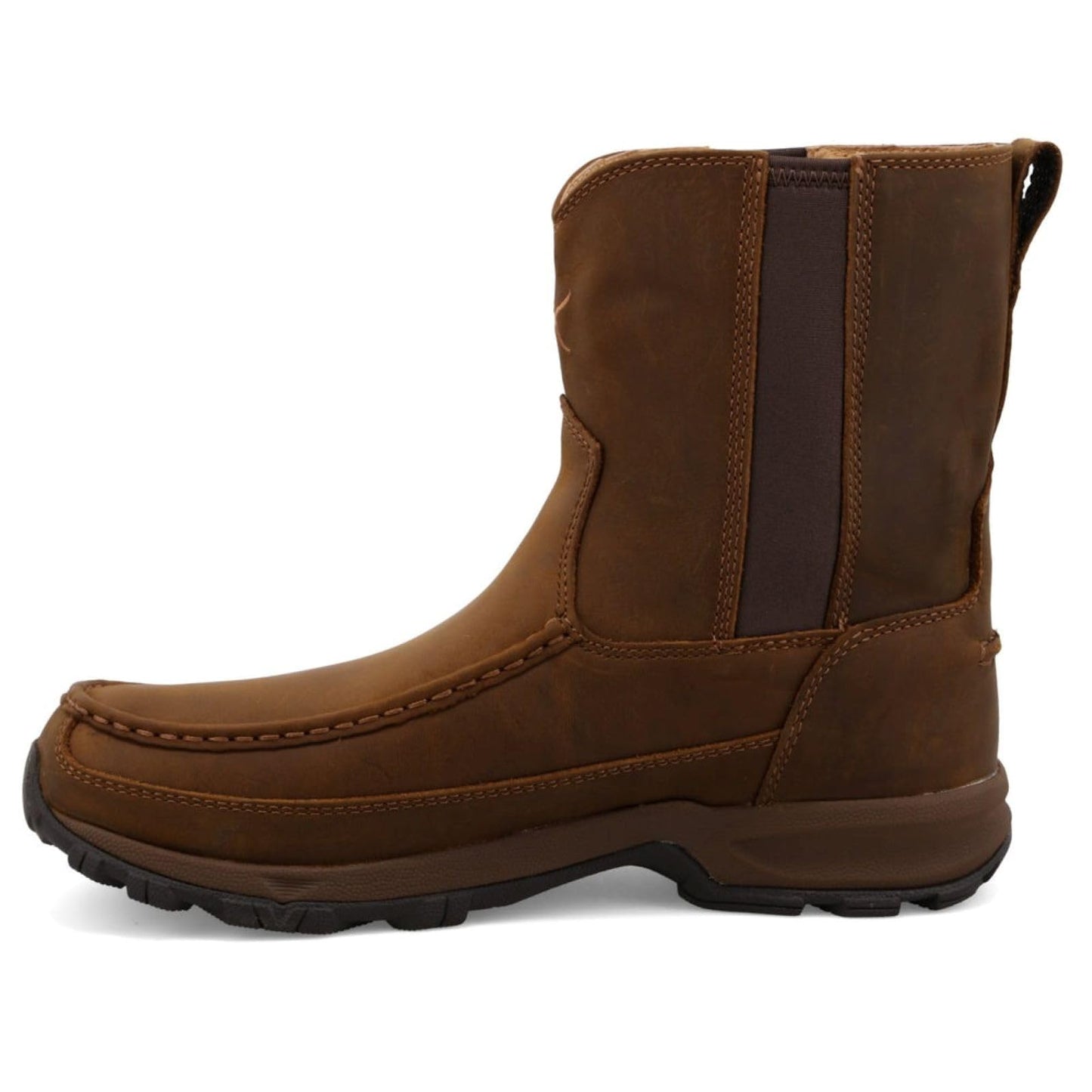 Twisted X Men's 8" Pull On Hiker Boot, Moc Toe, Distressed Saddle & Saddle, 10.5 M