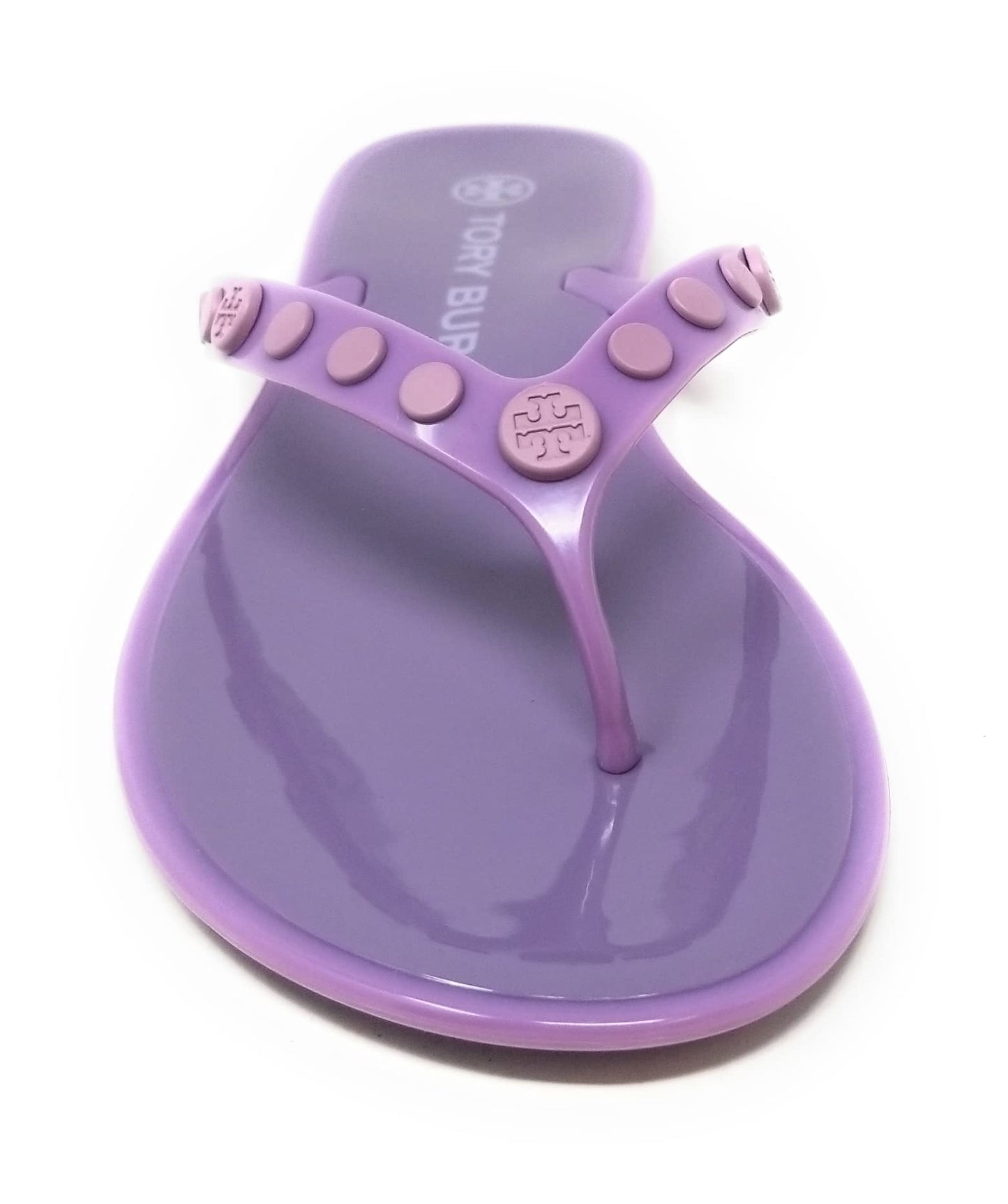 Tory Burch Women's Studded Jelly Thongs Sandals Flats (Lilac, us_footwear_size_system, adult, women, numeric, medium, numeric_7)