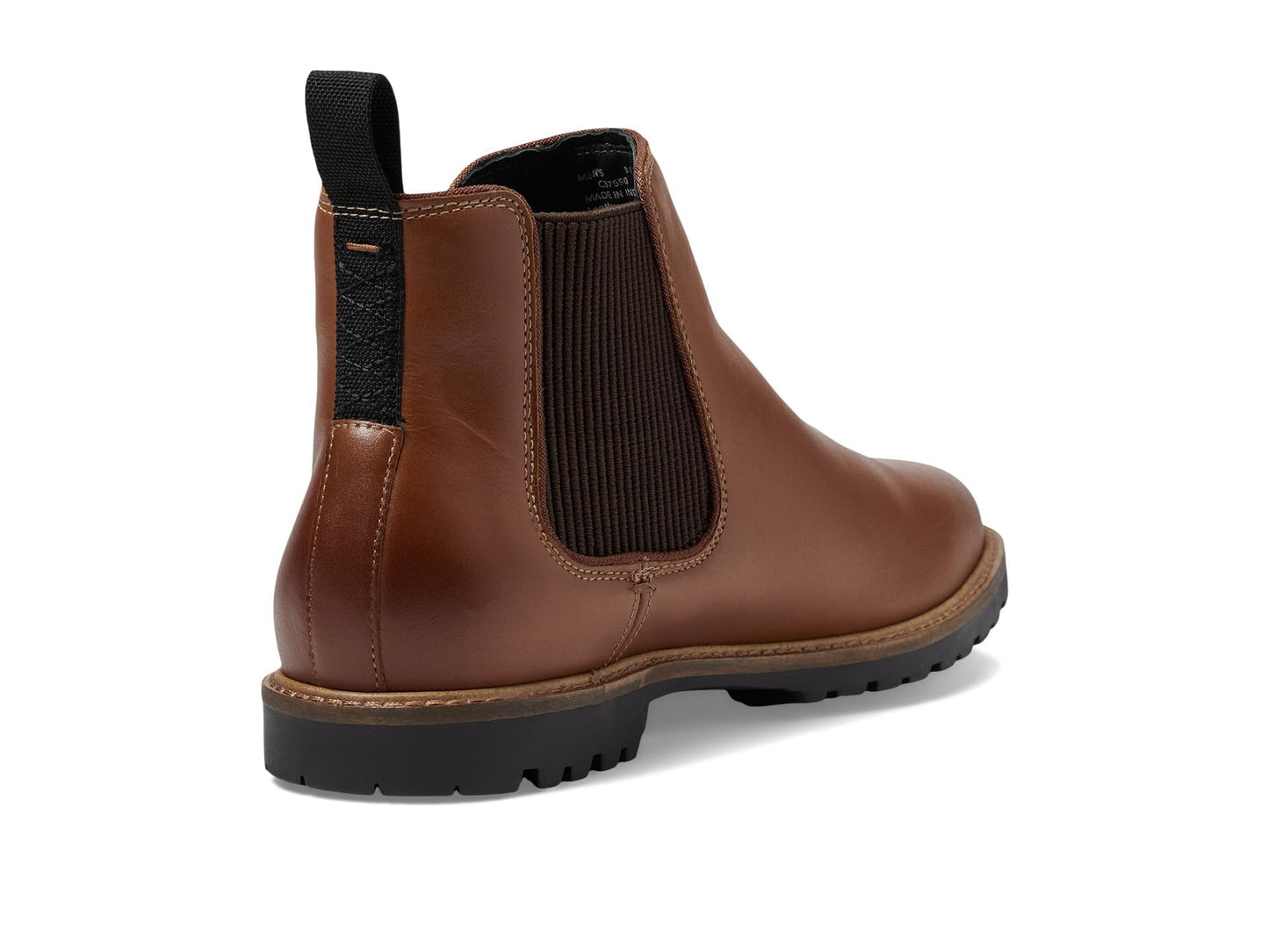 Cole Haan Men's Midland Lug Chelsea Boot, Truffle Nubuck/Black Water Resistant, 7.5