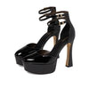 Michael Kors Martina Ankle Strap Black 7 M