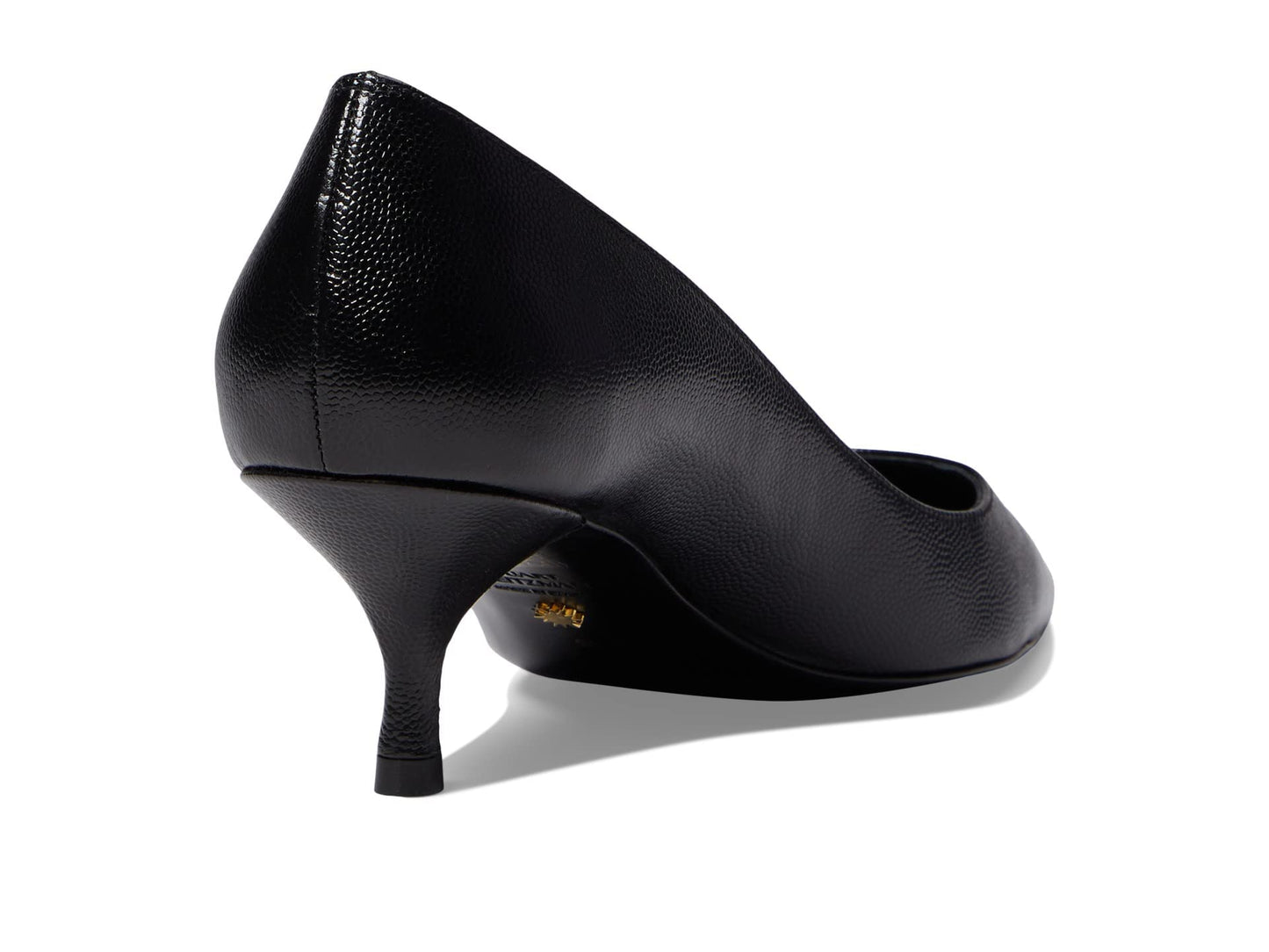 Stuart Weitzman Women's Stuart Kitten Pump, Black, 7.5