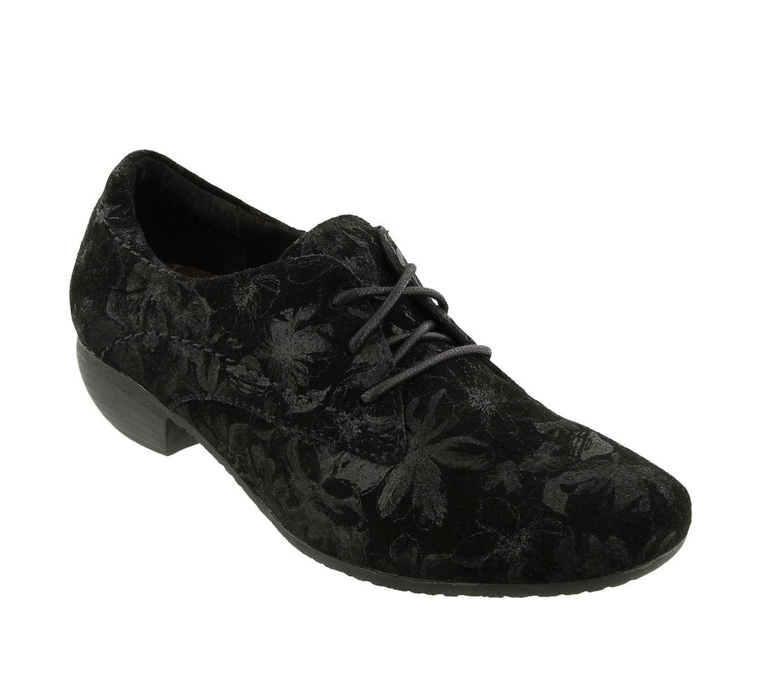 Taos Cobbler Black Printed Suede 6