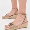 Tory Burch Women's INES Wedge Espadrilles 50mm, Ceramic Taupe, 6.5 Medium US