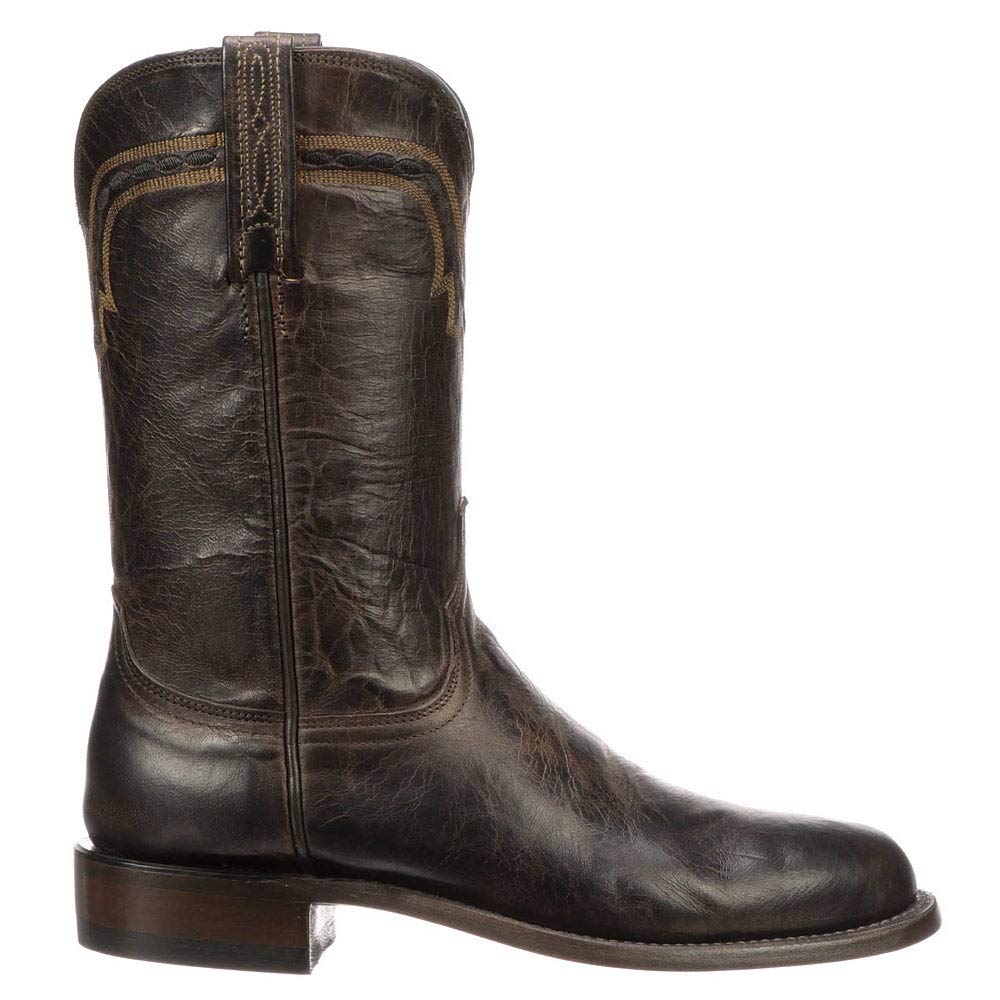 Lucchese Bootmaker Men's Jasper-ch Mad Dog Goat Riding Boot, Chocolate, 10 D US