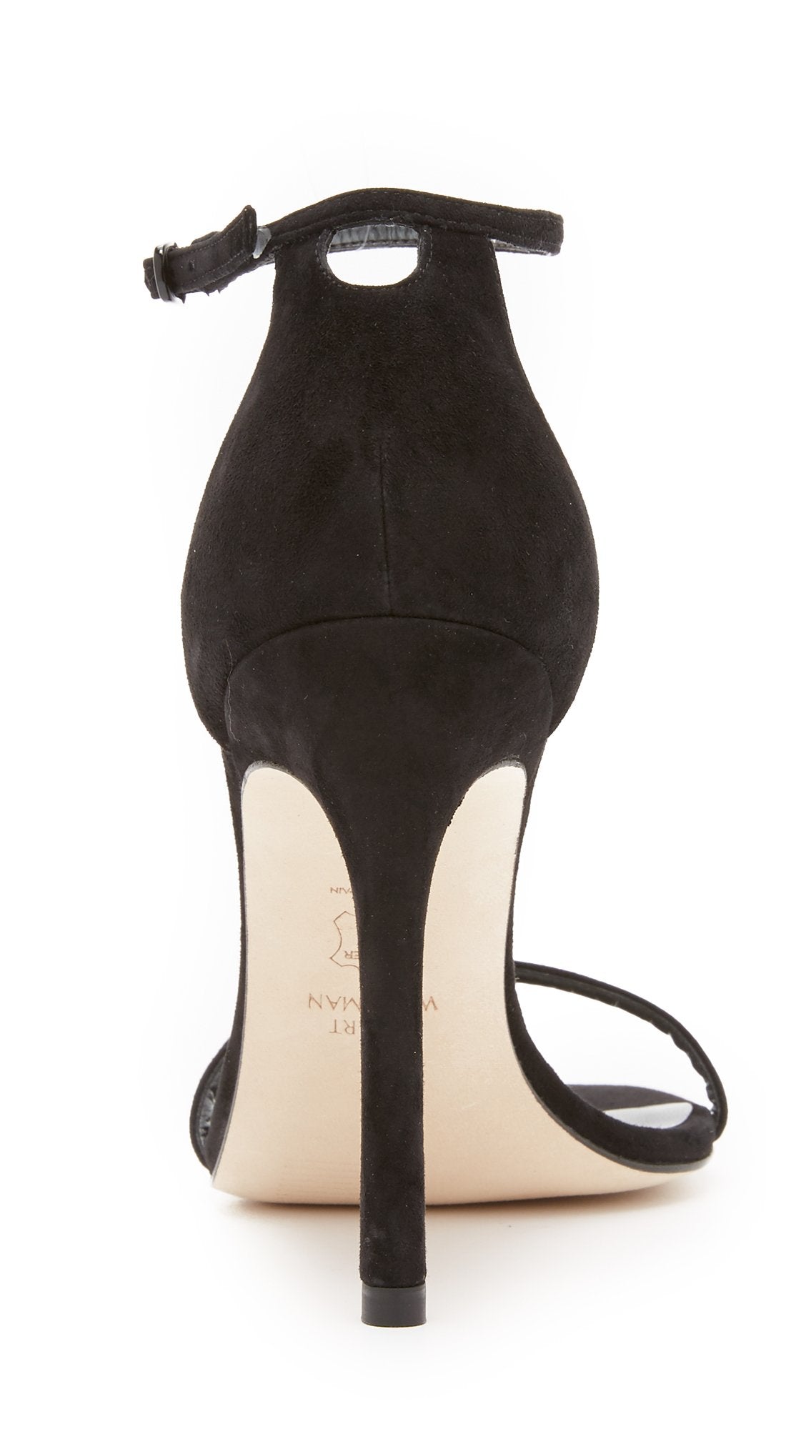 Stuart Weitzman Nudistsong Ankle Strap Sandal Black Suede 9.5 M