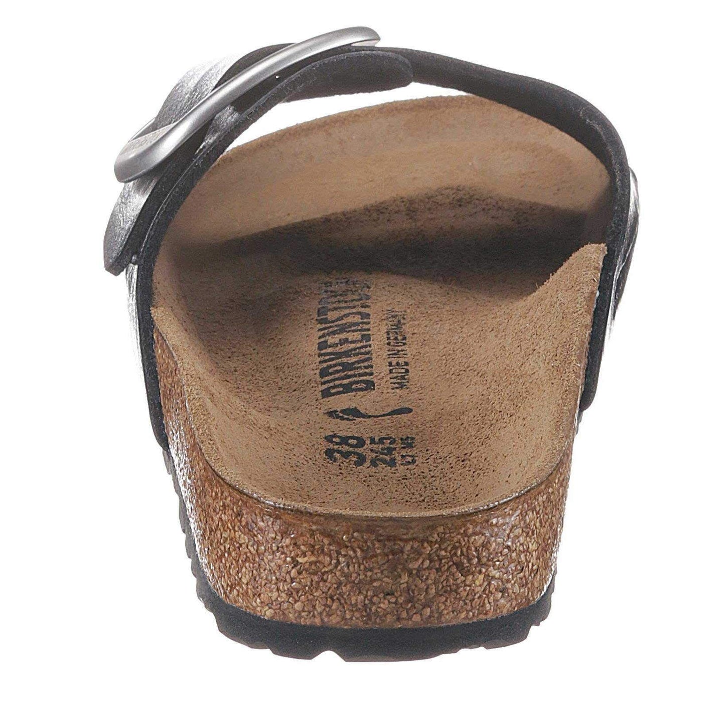 Birkenstock Madrid Big Buckle Mules/Clogs Women Black/Matt Mules Shoes, Licorice, 10/10.5