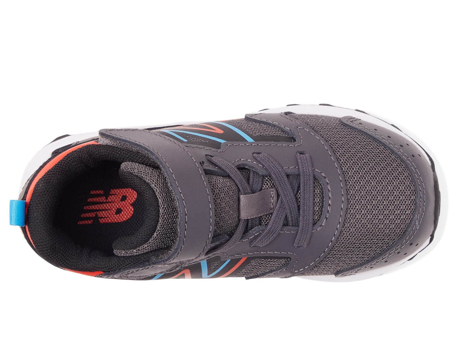 New Balance Boy's Fresh Foam 650 V1 Hook & Loop Running Shoe, Magnet/Neo Flame/Vibrant Sky, 6.5 Big Kid