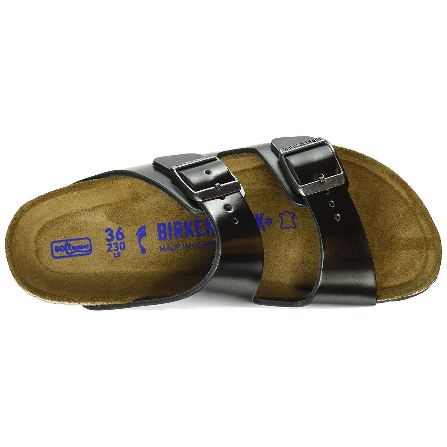 Birkenstock Arizona SFB Mules/Clogs Women Gold Mules Shoes, Grey Metallic Anthracite, 41