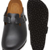 Birkenstock Unisex Boston Soft Footbed, Black Amalfi Leather, 38 M EU