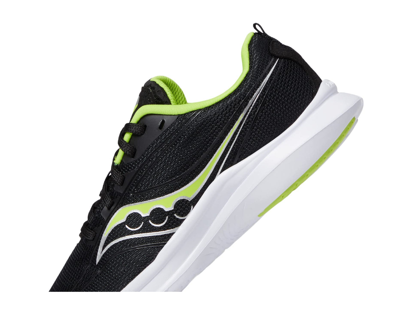 Saucony Unisex-Child Kinvara 13, Black/Lime, 6 Big Kid