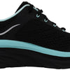 Skechers Women's D'lux Walker-Infinite Motion Sneaker, Black Aqua, 6.5 UK