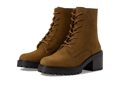 Madewell The Bradley Lace-Up Lugsole Boot Burled Wood 8.5 M
