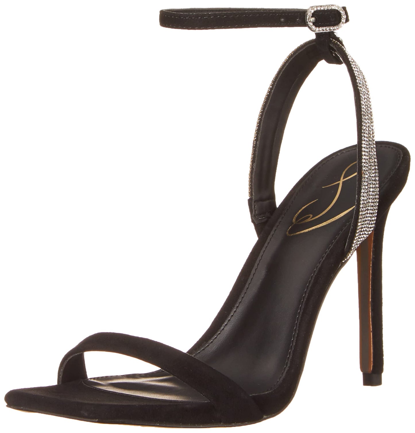 Sam Edelman Ophelia Heeled Sandal Black Suede 8 Medium