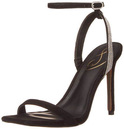 Sam Edelman Ophelia Heeled Sandal Black Suede 8 Medium