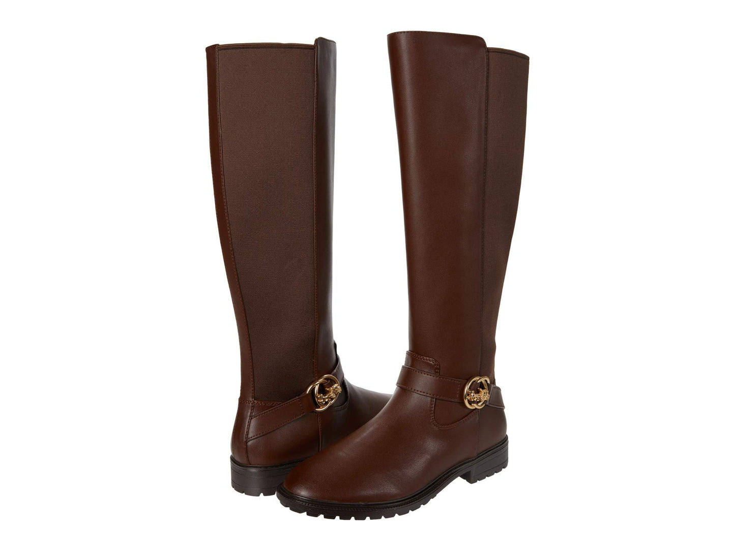 COACH Farrah Leather Boot Walnut 5 B (M)
