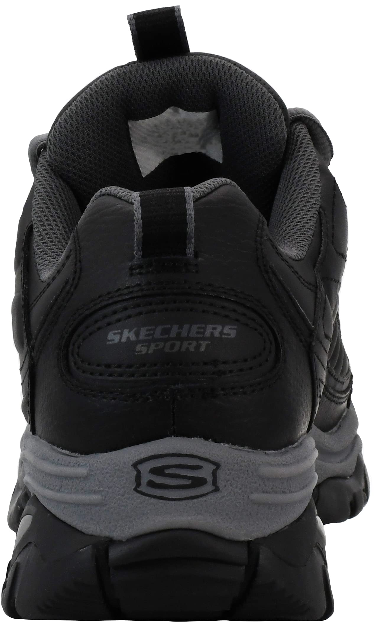 Skechers Men's Energy Afterburn Lace-Up Black/Charcoal Sneaker 8.5 W US