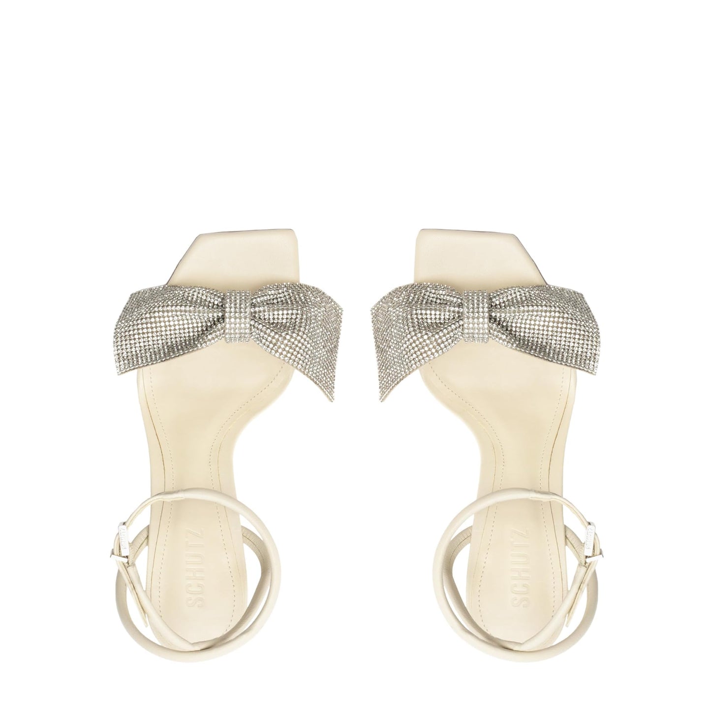 SCHUTZ Women's Mila Heeled Sandal, Pearl, 8.5