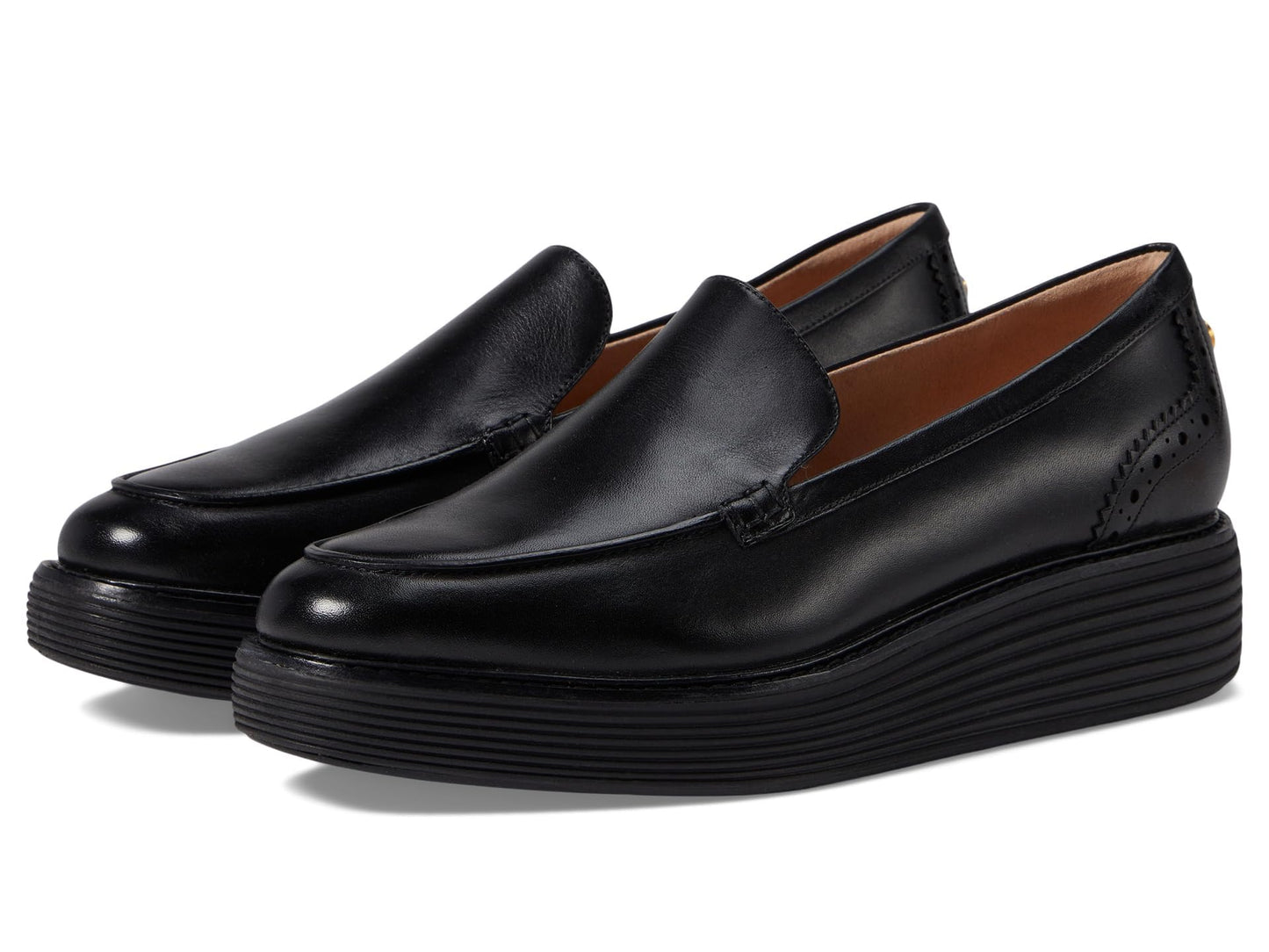 Cole Haan Women's Original Grand Platform Venetian Loafer, Black/Black, 5-C US