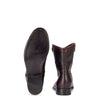 Frye Melissa Button Short 2 Boots for Women Made from Italian Leather with Antique Brass Hardware, Lining, and Outsole – 7” Shaft Height, Black/Scarlet - 8.5M