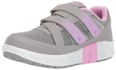 Propet Women's Matilda Strap Sneaker, Grey/Pink, 08 B US