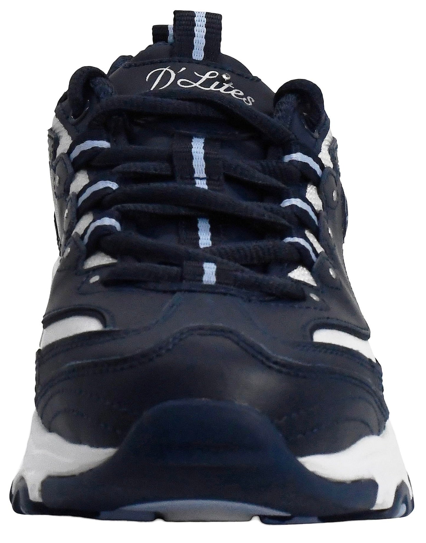 Skechers Women's D`Lites- Fresh Start Shoes, Navy, 7.5 M
