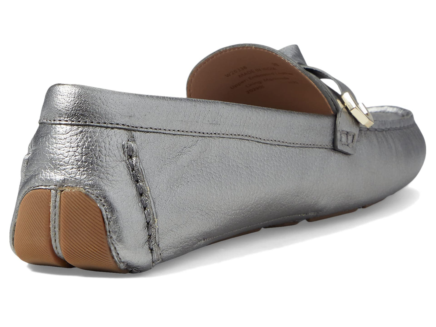 Cole Haan Evelyn Bow Driver Pewter Metallic 6.5 B (M)