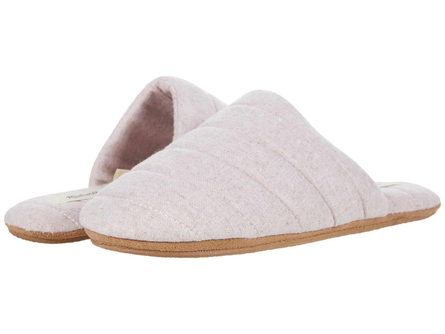Madewell Chambray Quilted Scuff Slipper Rose Dust Multi 6 M