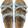 Birkenstock Unisex Franca Soft Footbed Sandal, Faded Aqua Nubuck, Size 39 EU (8-8.5 M US Women)