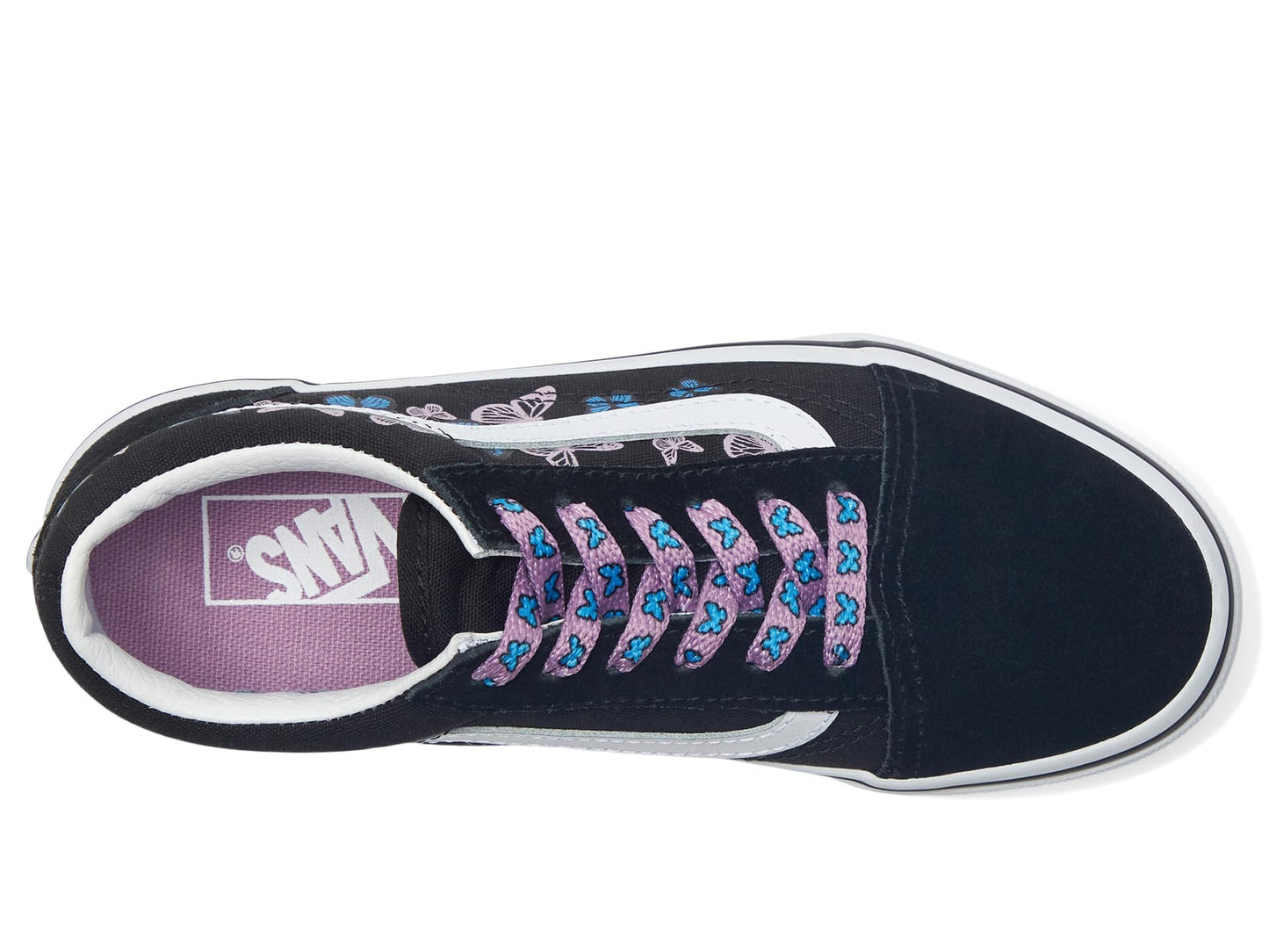 Vans Men's Kid Old Skool™ (Little Kid), Butterfly Kisses Black/Multi, 12 Medium