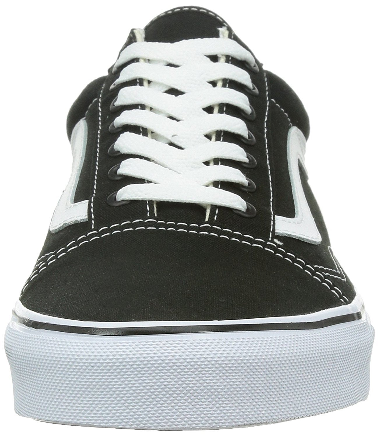Vans Adult Unisex Old Skool Shoes, Size 7/8.5, Color (1WX) (Canvas) Black/True White
