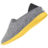 mahabis Classic Slippers, Comfy Premium Unisex House Shoe for Indoors and Outdoors Larvik Light Grey/Skane Yellow 46 (US Men's 12) Medium