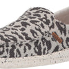 Hey Dude Women's Misty Woven Cheetah Grey Size 7 | Women’s Loafers | Women’s Slip On Shoes | Comfortable & Light-Weight
