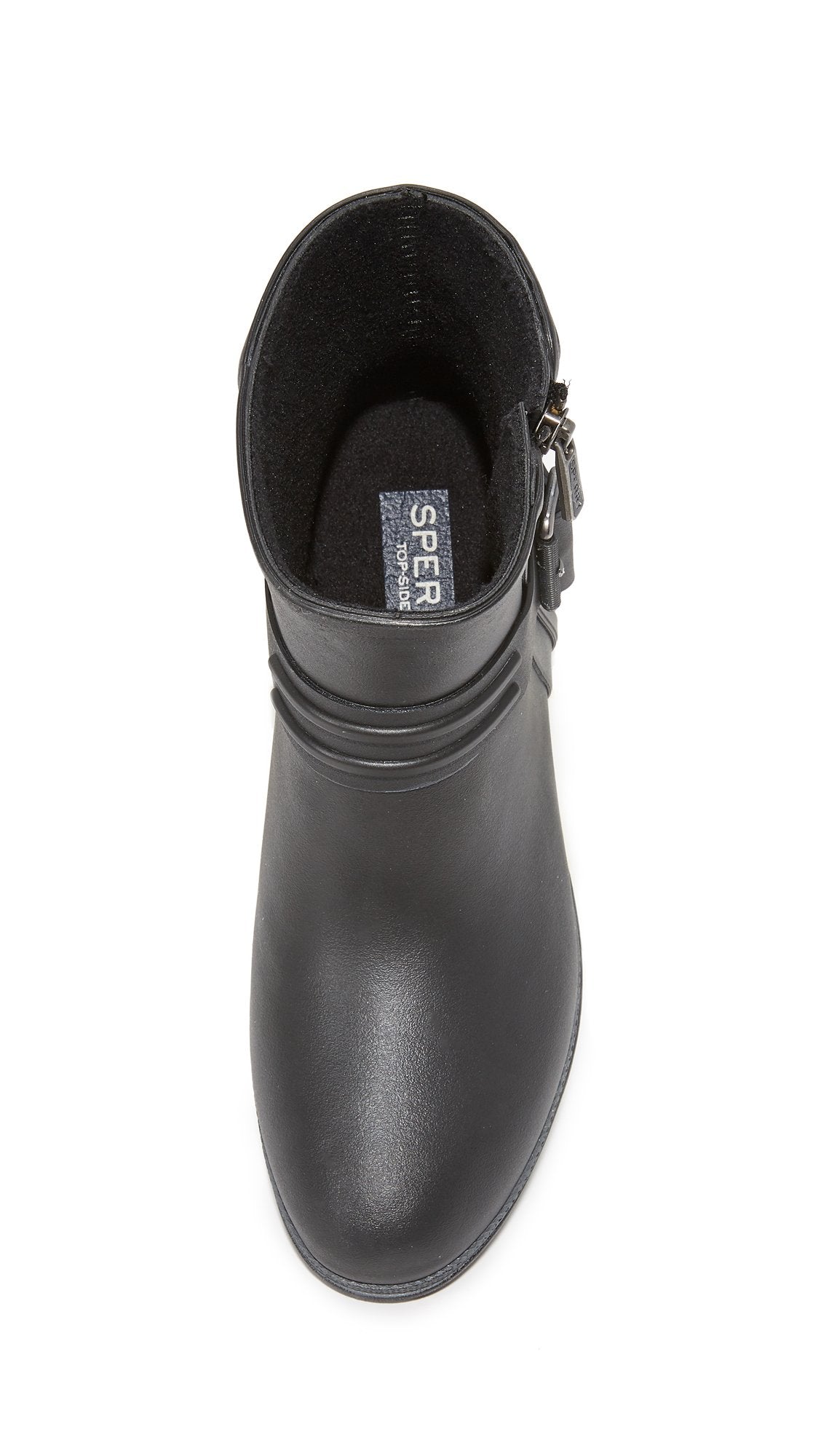 Sperry Women's Ariel Beck Rain Boot, Black, 6 Medium US
