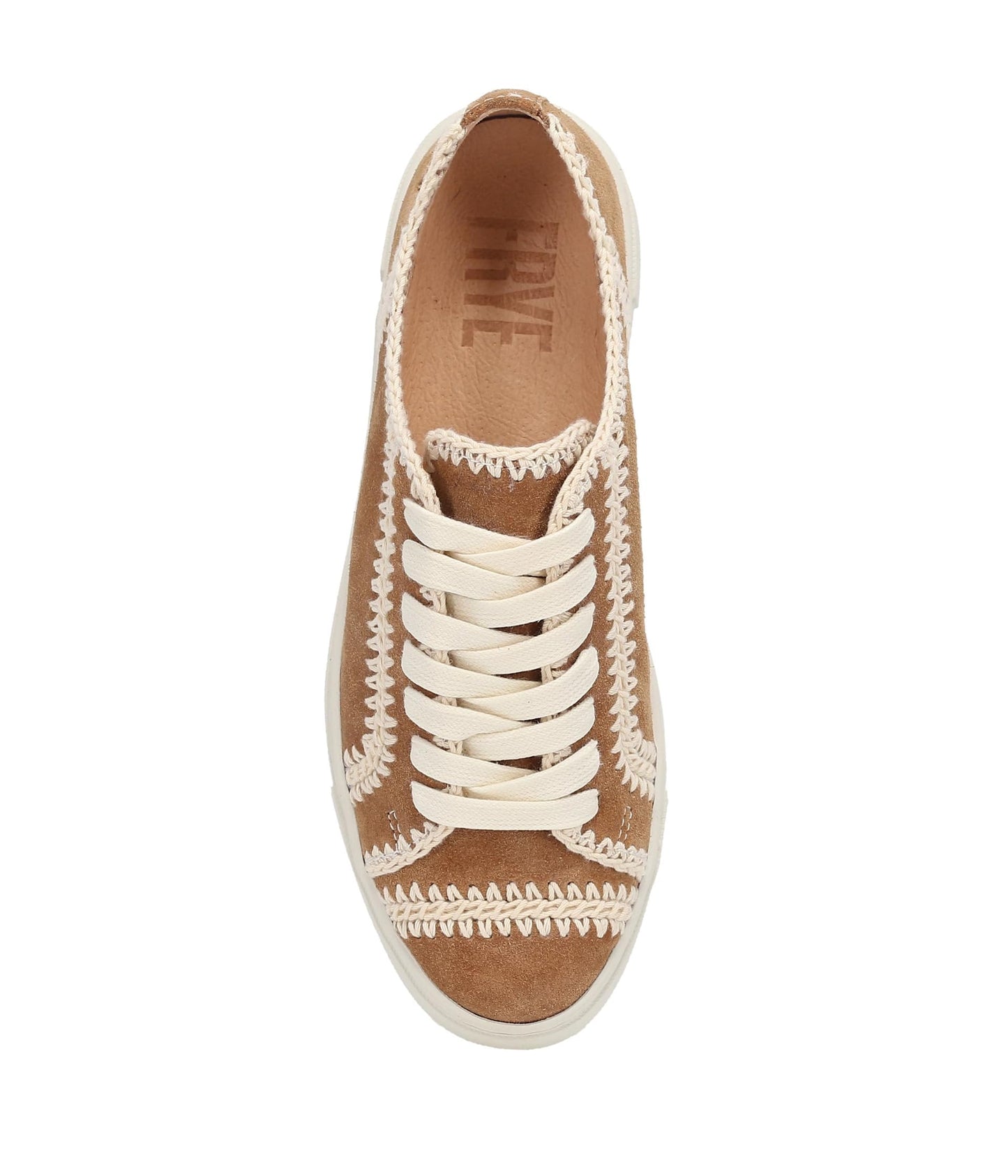 Frye Ivy Crochet Low Lace Sneaker - Women's Fashion-Sneakers, Stylish Casual Shoes for Everyday Comfort, Almond - 8 M