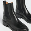 Madewell Women's The Wyckoff Chelsea Lugsole Boot in Leather, True Black, 10 Medium US
