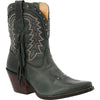 Durango Crush Women's Vintage Teal Bootie Western Boot, Saddle Brown And Demin Blue, Size 8(M)