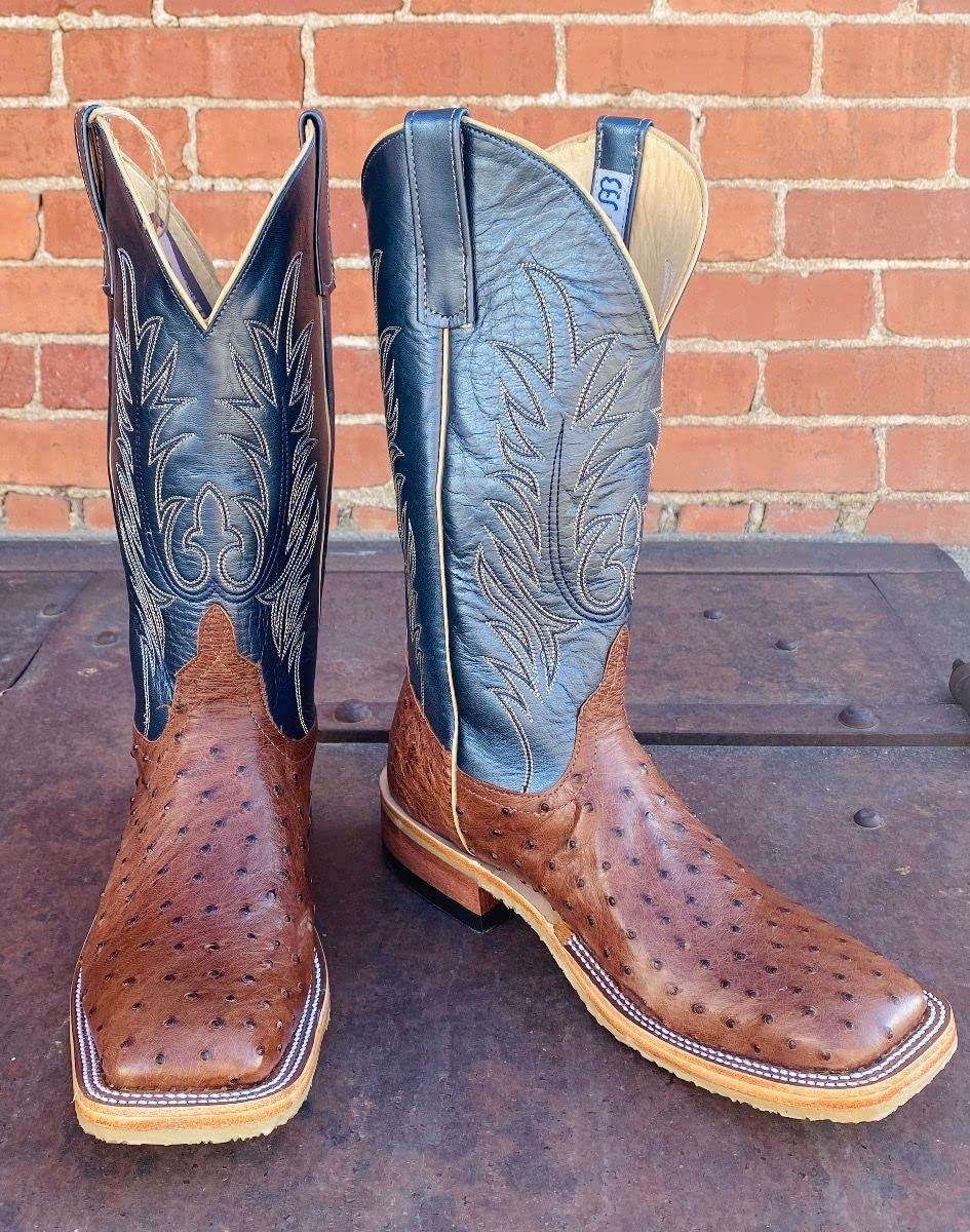 Anderson Bean Men's Cowboy Boots, Brown, 11 Wide