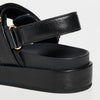 Tory Burch Women's Kira Two Band Sport Sandals, Perfect Black, 5 Medium US