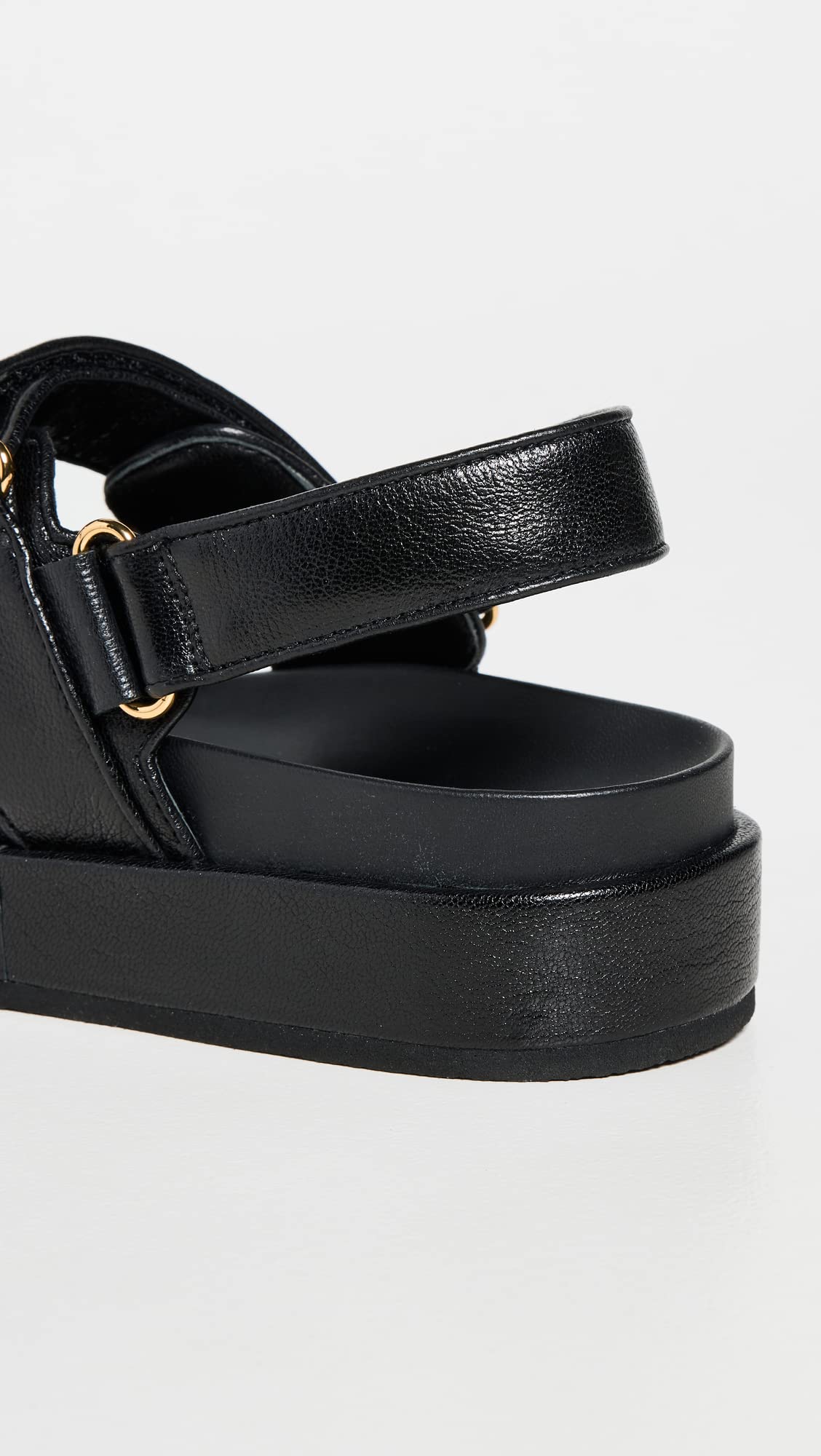 Tory Burch Women's Kira Two Band Sport Sandals, Perfect Black, 5 Medium US