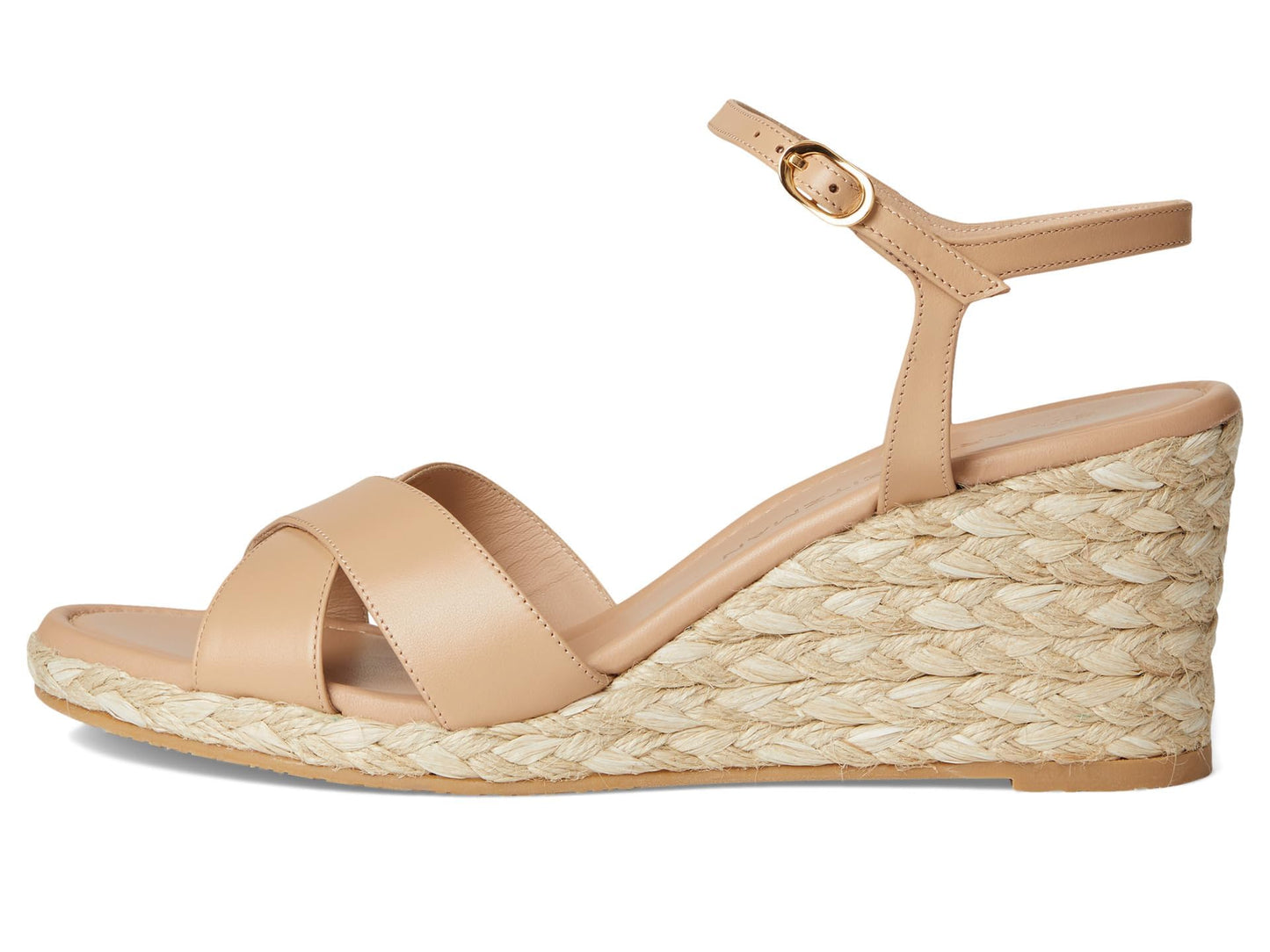 Stuart Weitzman Womens Dayna Espadrille Wedge Adobe/Natural 9 Medium