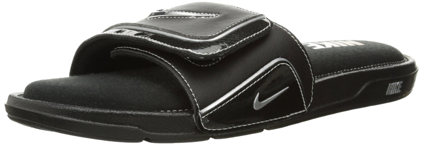 Nike Comfort Slide 2 Men Slider Black/White/Metallic Silver 415205-002 (SIZE: 7)