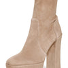 Stuart Weitzman Women's Skyhigh 145mm Platform Booties, Cashmere, Tan, 9 Medium US