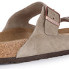 Birkenstock Classic Arizona Leather Unisex Adult Mules, Grey Taupe, 7